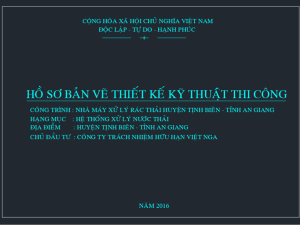 Bản vẽ bể xử lý nước thải huyện Tịnh Biên- Tỉnh An Giang