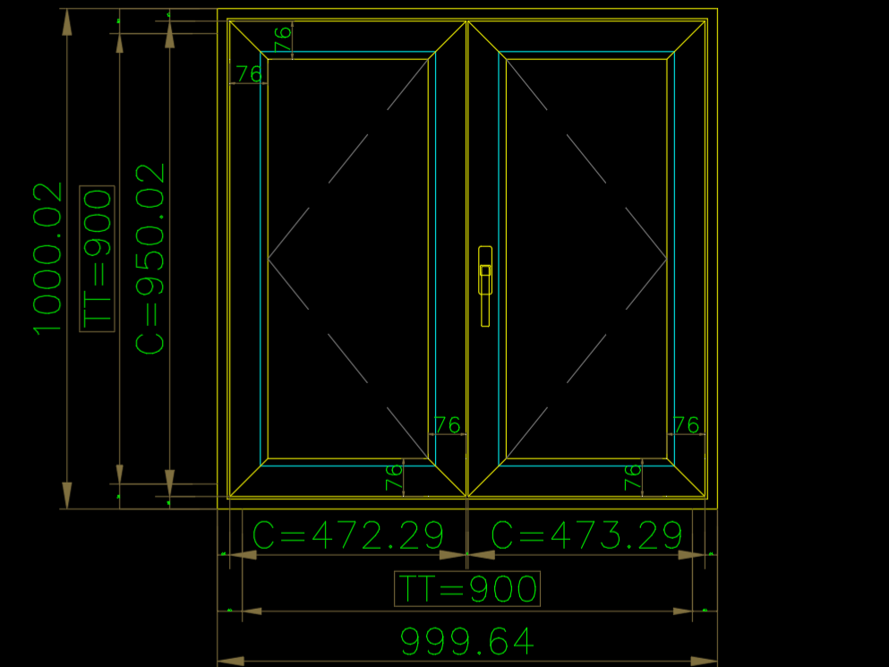 Thư viện cad cửa nhôm xingfa chuẩn