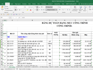 26 Mẫu Dự Toán