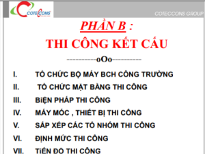 Cẩm nang thi công Coteccons- Quy trình thi công phần kết cấu