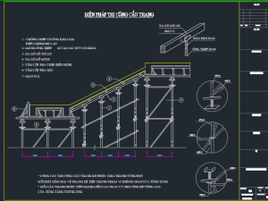 Bản vẽ Biện Pháp Thi Công Cầu Thang Bộ