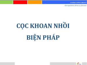 Coteccons – Công tác cọc vây biện pháp