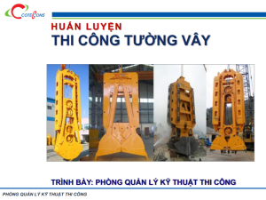 Coteccons – Công tác thi cong và nghiệm thu tường vây