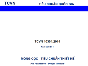 Tiêu chuẩn quốc gia về thiết kê móng cọc