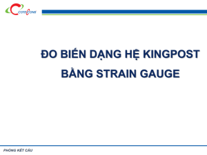 Coteccons- Đo biến dạng hệ kingpost bằng strain guage