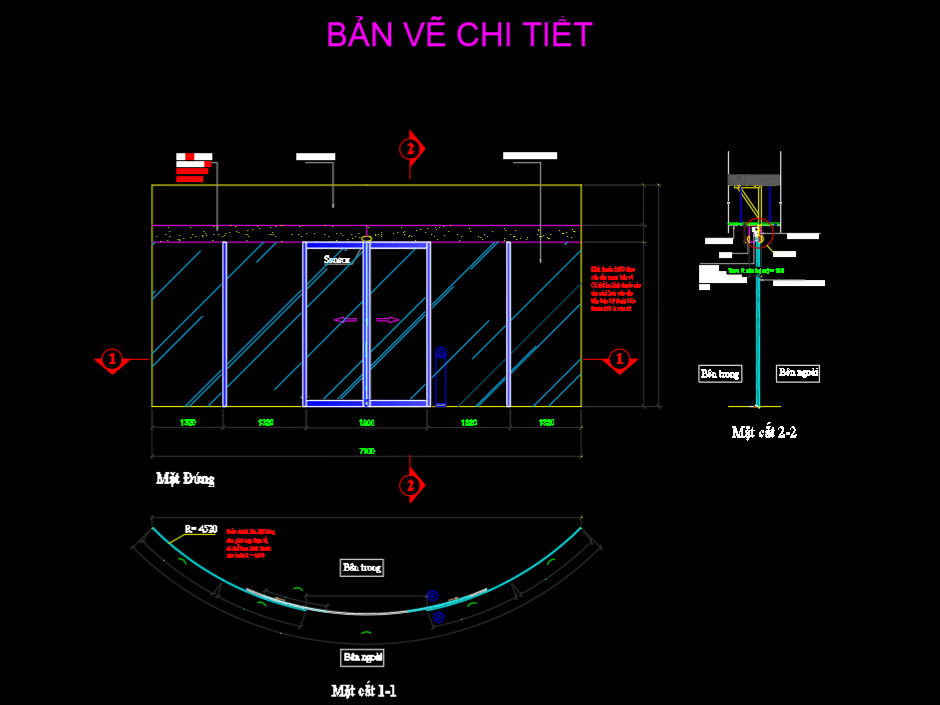 Bản vẽ chi tiết cửa tự động