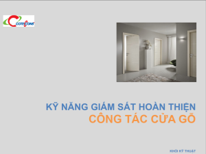 Coteccons – Kỹ năng giám sát hoàn thiện- Công tác cửa gỗ