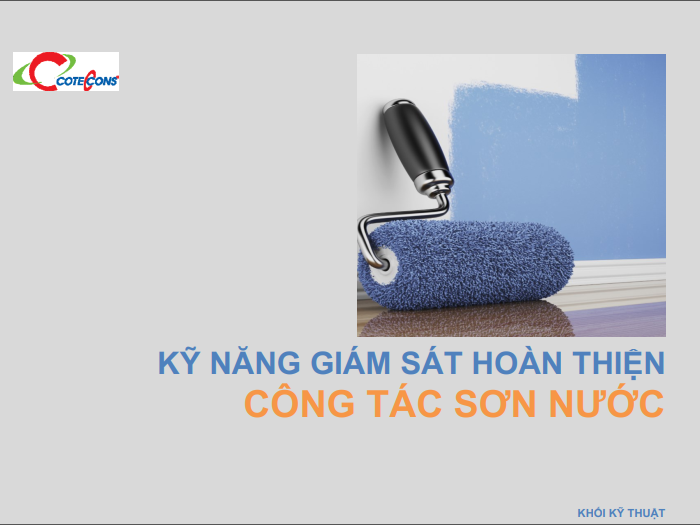 Coteccons – Kỹ năng giám sát hoàn thiện- công tác sơn nước