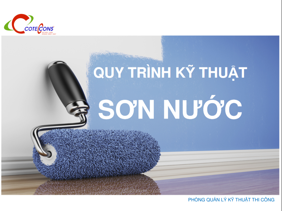 Coteccons – Quy trình kỹ thuật thi công sơn nước