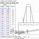 File excel tính toán tường chắn bê tông