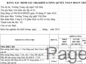 Hồ sơ mẫu thanh toán công trình cơ bản- tham khảo
