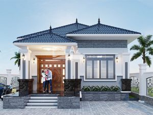 Nhà cấp 4 mái nhật kích thước 8x16m