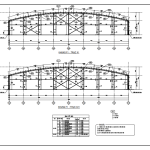 Bản vẽ kết cấu thép nhà xường kích thước 70x180m