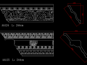 Bộ thư viện cad phào chỉ đẹp