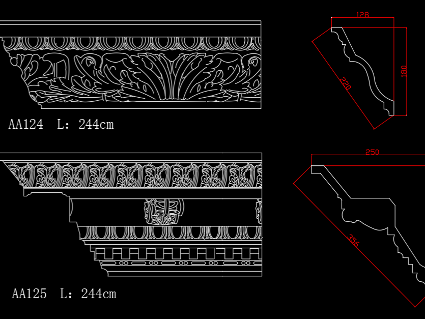 Bộ thư viện cad phào chỉ đẹp