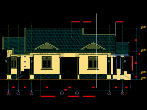 Bản vẽ Biệt Thự 1 tầng 11x18m