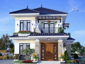 File Cad Thiết Kế Biệt Thự 2 Tầng Kích Thước 8x10m