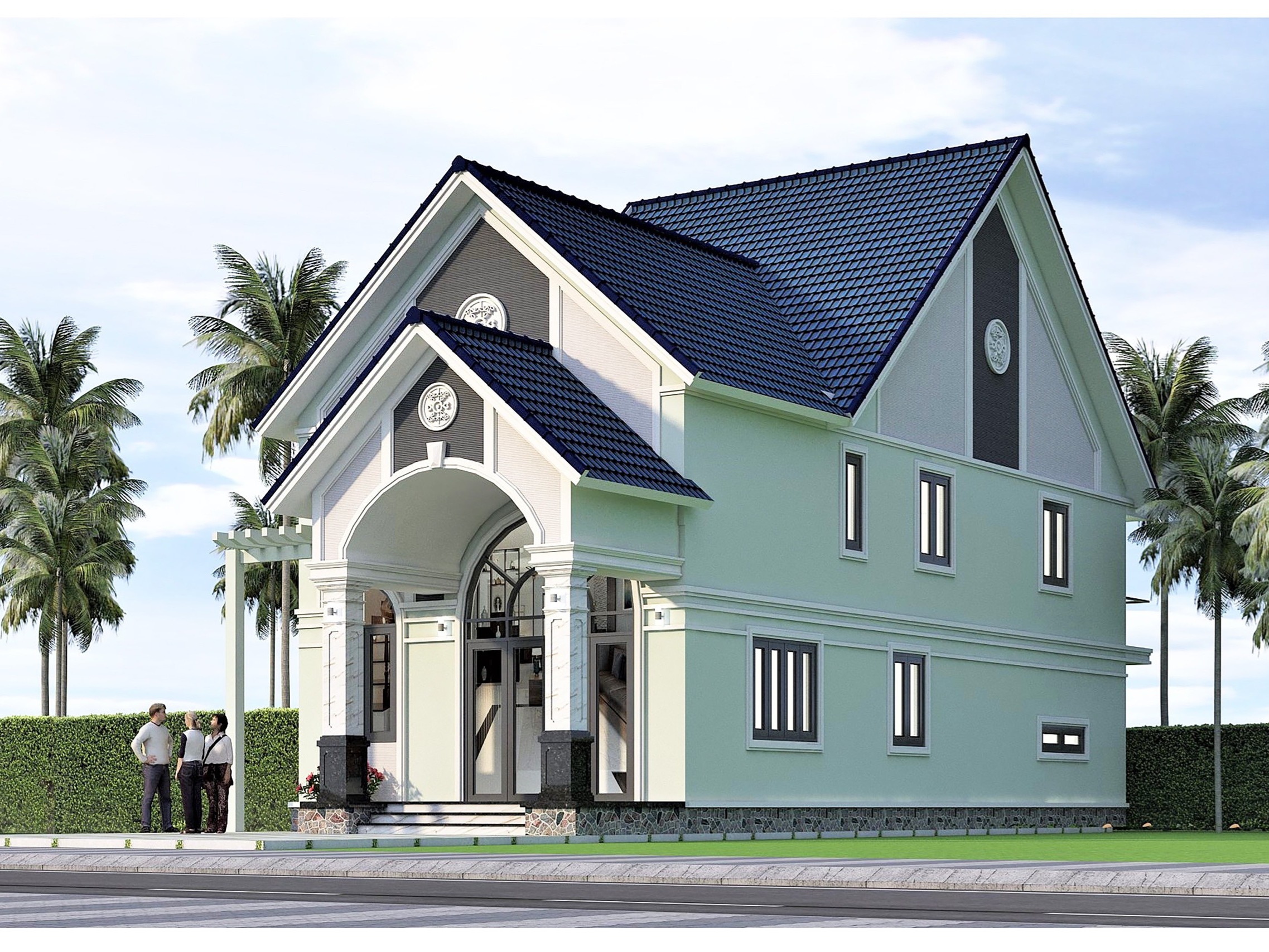 Bản vẽ thiết kế nhà gác lửng kích thước 7x19m