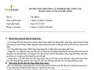 Vinhomes_Hướng dẫn thi công và nghiệm thu tăng cứng sàn bê tông