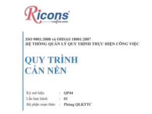 Ricons_Quy trình cán nền