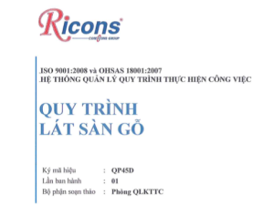 Ricons – Quy trình lát sàn gỗ
