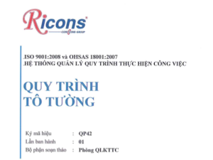 Ricons – Quy trình tô tường