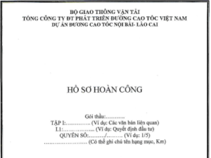 Hồ sơ bộ quy trình hướng dẫn lập hồ sơ hoàn công