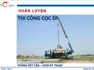 Coteccons – Quy trình thi công ép cọc