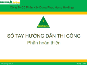 Cẩm Nang Xây Dựng Công Ty Phục Hưng Holdings