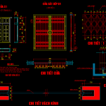 Bản vẽ chi tiết cửa xếp