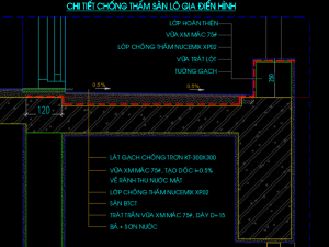Bản vẽ shop thi công chống thấm