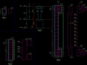 Bản vẽ Shopdrawing dầm cột vách