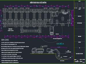 Bản Vẽ Biện Pháp Thi Công Đào Móng