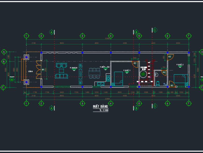 Bản vẽ thiết kế nhà cấp 4 gác lửng 3 phòng ngủ đầy đủ tiện nghi