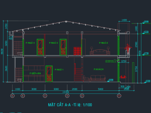 Bản vẽ thiết kế nhà phố mấu số 1