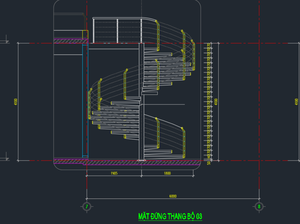 Bản Vẽ Thiết Kế Cầu Thang Xoắn