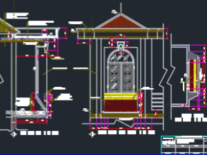 Bản vẽ kiến trúc nhà phố 21 x 3.8m