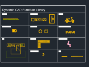Thư viện nội thất dyamic(bàn ghế người +cửa…).