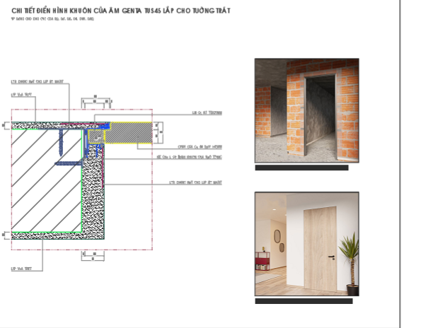 File cad thiết kế cửa giấu khuôn 0.9×2.3m