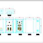 Bản vẽ shop drawing tủ điện 11 loại0.5×0.9m (sơ đồ nguyên lý +chi tiết +chú thích)