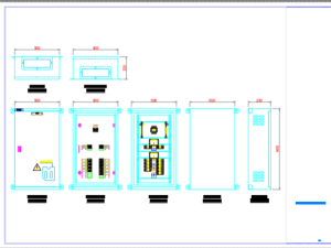 Bản vẽ shop drawing tủ điện 11 loại0.5×0.9m (sơ đồ nguyên lý +chi tiết +chú thích)