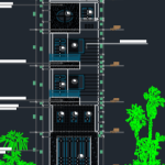 Bản vẽ kiến trúc nhà phố 5 tầng (4.3 x 10.5m) (Kiến trúc,kết cấu)