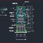 Bản vẽ kiến trúc nhà liền kề 2.5 tầng (4.5 x 18m) (kiến trúc,kết cấu,diện tích)