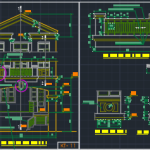 Bản vẽ kiến trúc nhà dân dung 2 tầng (4.5 x 14m) (kiến trúc,mặt bằng,mặt đứng)