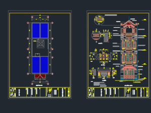 Bản vẽ kiến trúc nhà phố 3 tầng ( 4.2 x 13.3)