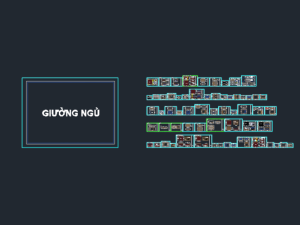 File cad thiết kế nôi thất giường2.1×1.8m(mặt bằng+mặt cắt)