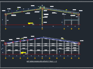 Bản vẽ kiến trúc nhà xưởng (48 x 64m)