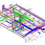 File revit 2021 hệ thống mep tầng 1 kích thước 49x66m