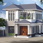 Bản vẽ Biệt thự mái nhật kích thước 8.3×11.5m full