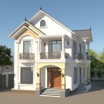 Bản vẽ biệt thự 2 tầng kích thước 8.5x14m (có full kiến trúc và file sketchup)